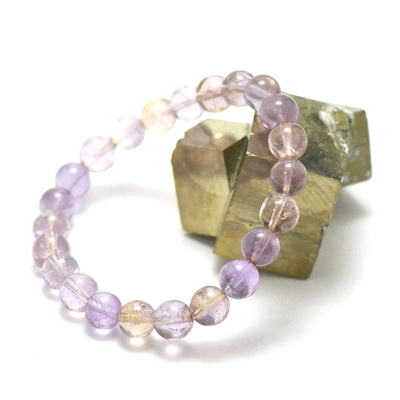 ronde 8 mm bracelet en pierre naturelle d'amétrine