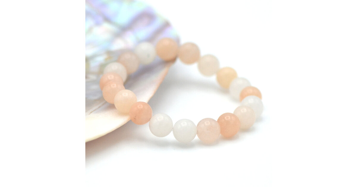 Bracelet Perles Pierres Naturelles Quartz Rose, Jaspe, Rhodonite - Bijou Neuf Avec étiquettes