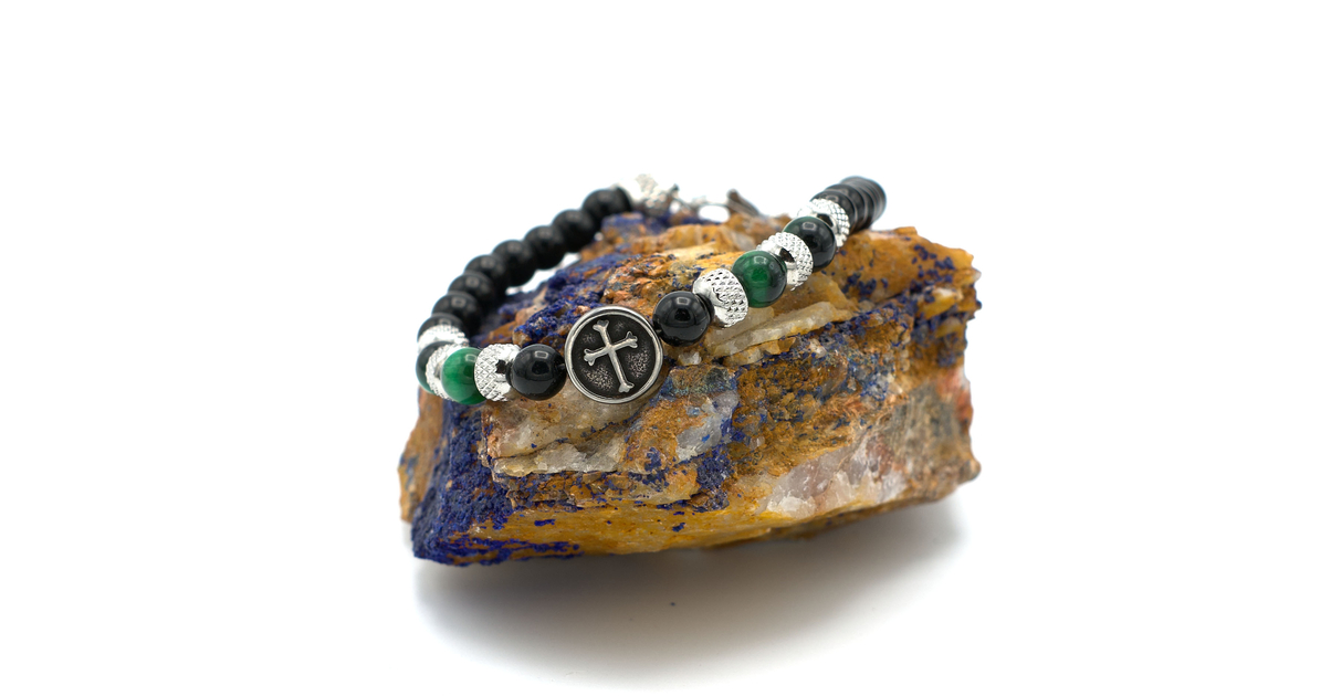 Bracelet Croix Femme En Pierre Naturelle – Bracelet Religieux