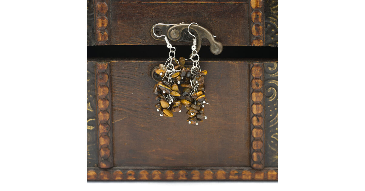 Boucles D'oreilles Pendantes Grappe De Raisin - Couleur Violette, Neuves Avec étiquettes