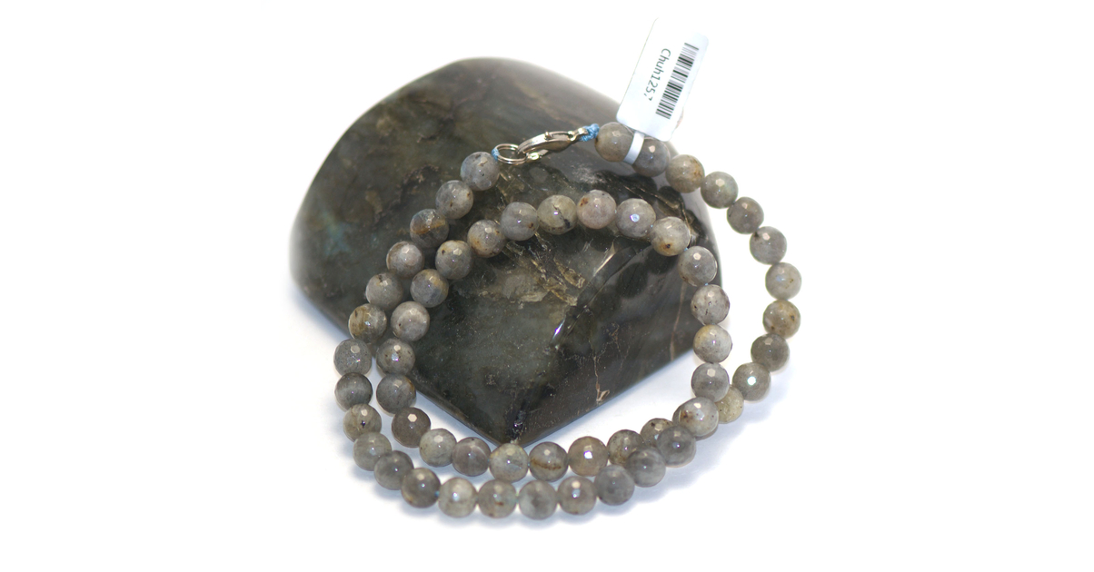 Création perle et bijou GENERIQUE Collier 5 perles Labradorite de