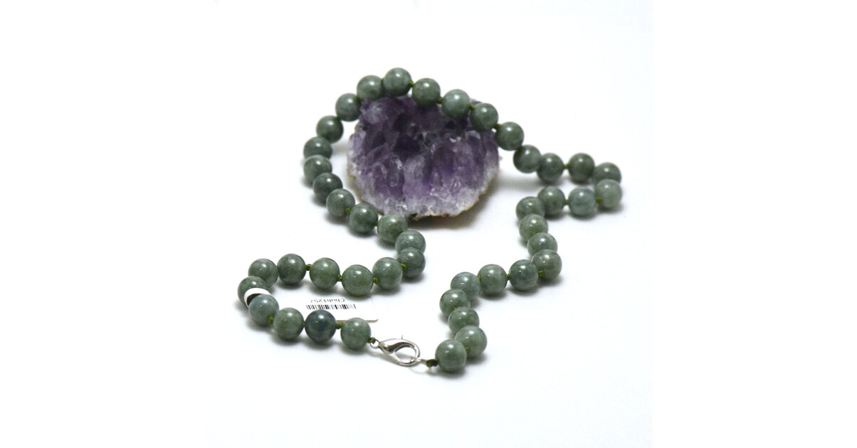 Collier En Jade Vert Perles 10 Mm - Longueur 38 Cm - Naturosphère Neuf Avec étiquette