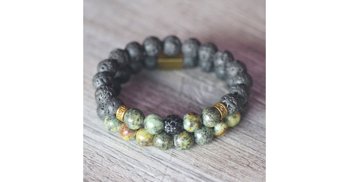 Bracelet Multicolore 8mm En Pierres Naturelles Ite - Lot De 3 Fait Main - Style Bohème Pour Couples & Famille
