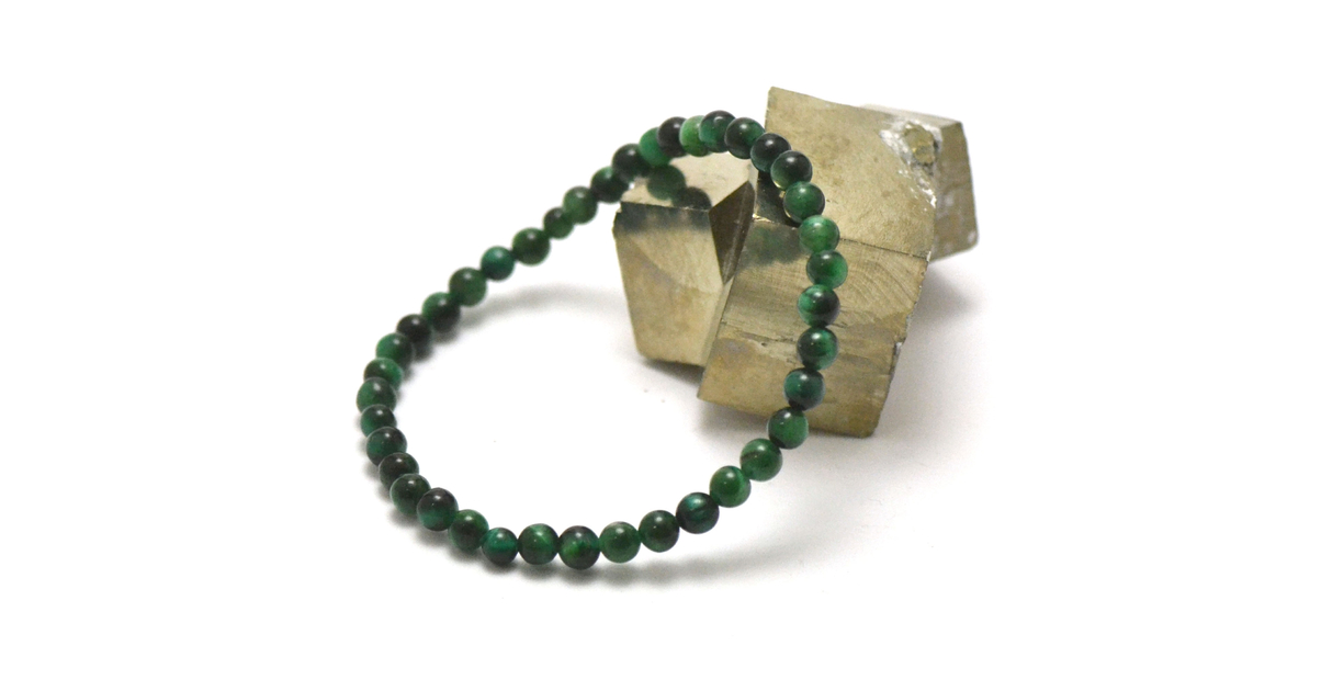 Bracelet Oeil De Tigre Impérial "perle Ronde 4 Mm" - Bracelet/Oeil De Tigre - Miracles Minéraux