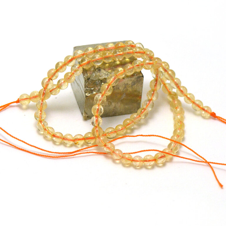 43 Perles En Citrine Naturelle 8mm - Pour Création De Bijoux Et Bracelets