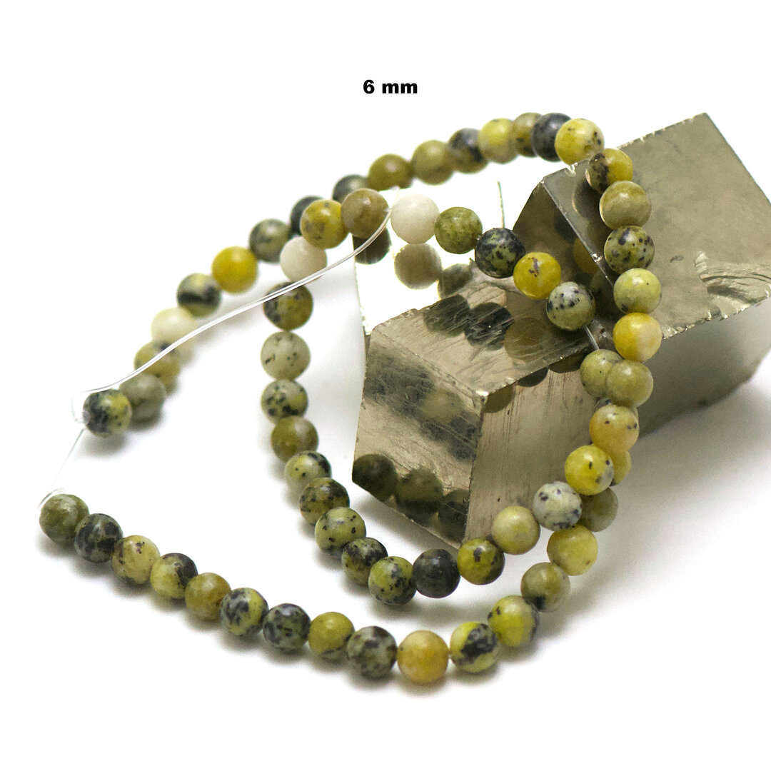 Fil De Perles En Chrysoprase - Boules De 6mm, 39cm, 63 Pièces - Neuf Pour Créations Bijoux