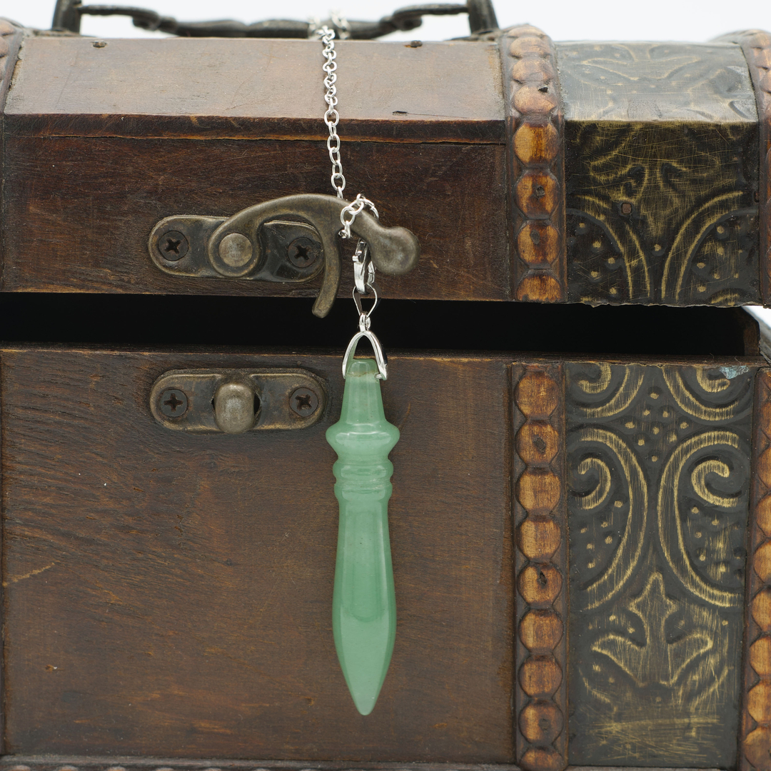 Collier Aventurine pierre naturelle rectangle lithothérapie