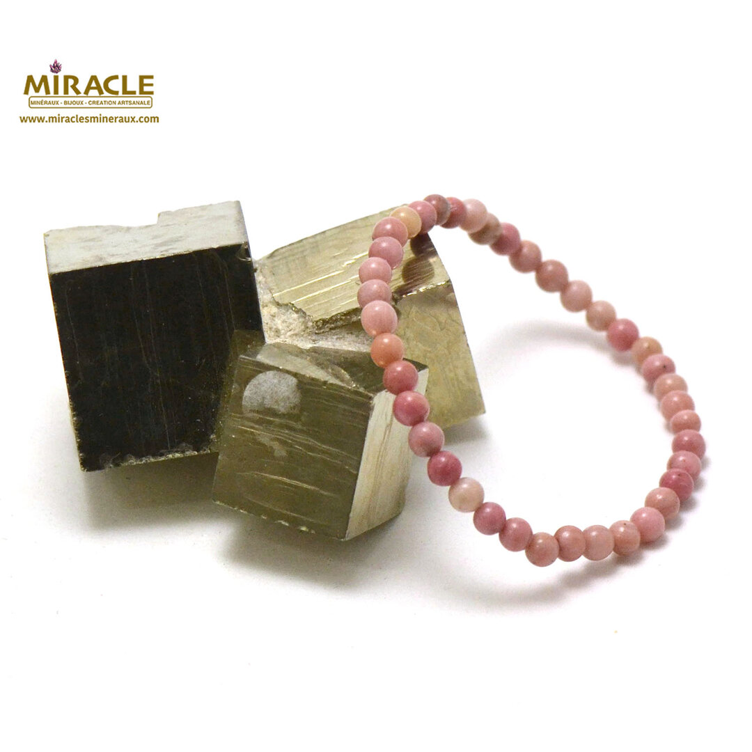 Bracelet Perles Main Rhodonite Labradorite Onyx - Sur Mesure, Sans Fermoir, Neuf Fait Main