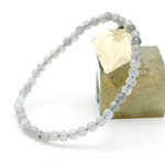 F perle ronde 4 bracelet en pierre naturelle de labradorite
