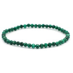 F ronde 4 mm bracelet en pierre naturelle de malachite