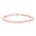 F ronde 4 mm 1 bracelet en pierre naturelle dopale rose