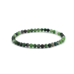 ronde 4 mm 1 bracelet pierre naturelle de rubis zoïsite