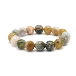 ronde 12 mm 1 bracelet en pierre naturelle dagate bambou
