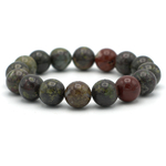 ronde 12 mm 1 bracelet en pierre naturelle de jaspe sang de dragon
