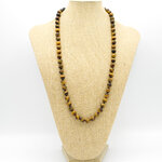 ronde L 10 mm  collier en pierre naturelle de loeil du tigre