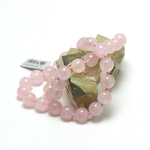 ronde 10 mm collier pierre naturelle quartz rose