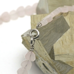 F petit coeur 1 collier pierre naturelle quartz rose