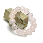 Ronde 14 mm bracelet pierre naturelle quartz rose