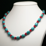 corail petit galet 3 collier en pierre naturelle de turquoise