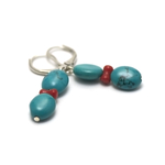 corail galet plat boucle en pierre naturelle de turquoise