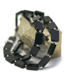 Apprêt rectangle 1 collier en pierre naturelle onyx