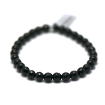 Perle ronde facettée 6 mm 1 bracelet pierre neturelle onyx