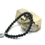 Perle ronde facettée 6 mm bracelet pierre neturelle onyx