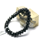 F rondelle facettée bracelet pierre neturelle onyx