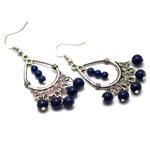 support chandelier boucle d'oreille pierre naturelle lapis lazuli
