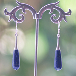 support lustre goutte deau 1  boucle doreille pierre naturelle lapis lazuli