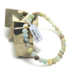 Perle ronde  6 mm bracelet en pierre naturelle d'amazonite brut