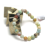 Perle ronde  8 mm bracelet en pierre naturelle d'amazonite brut