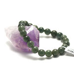 ronde 10 mm vert foncé bracelet pierre naturelle de jade