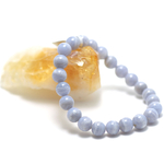 ronde 8 mm  bracelet en pierre naturelle de calcédoine