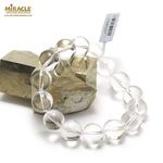 ronde 14 mm bracelet en pierre naturelle de cristal de roche