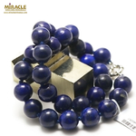 perle ronde 14 mm collier en pierre naturelle de lapis lazuli
