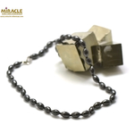 F olive 8x6 mm 1 collier en pierre naturelle d'hématite