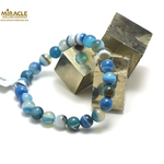bleu 8 mm bracelet 1 en pierre naturelle d'agate