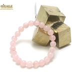 Ronde 8 mm 1 bracelet pierre naturelle quartz rose