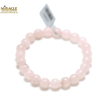 Ronde 8 mm bracelet pierre naturelle quartz rose