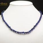 F cube diagonal collier en pierre naturelle de sodalite