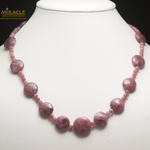 M palet rond-ronde 4 mm collier pierre naturelle de lépidolite