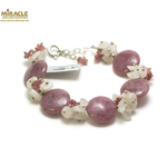 C grappe de raisin-pierre de lune bracelet pierre naturelle de lépidolite