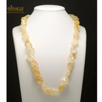 F galet brut collier en pierre naturelle de citrine