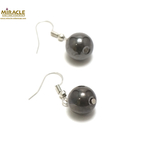 ronde 12 mm 1 boucle doreille en pierre naturelle dhématite