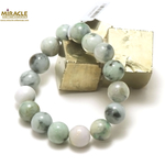 ronde 13 mm marbré 1 bracelet pierre naturelle de jade