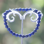 Perle ronde 6 mm 1 bracelet en pierre naturelle de lapis lazuli