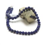perle ronde 8 mm collier en pierre naturelle de lapis lazuli