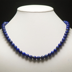 perle ronde 8 mm 1 collier en pierre naturelle de lapis lazuli