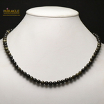 ronde 6 mm collier en pierre naturelle dobsidienne